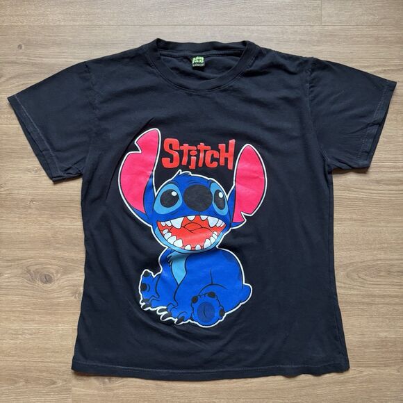 Lilo & Stitch J&N Full Graphic T-shirt Size M Black Front Graphic - Picture 6 of 6